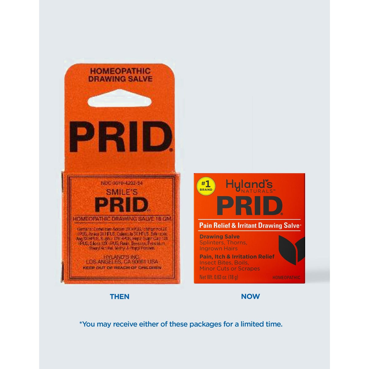 Hyland's PRID Drawing Salve offers trusted pain relief for minor cuts and scrapes. 100% Authentic, available at Curat Cart.