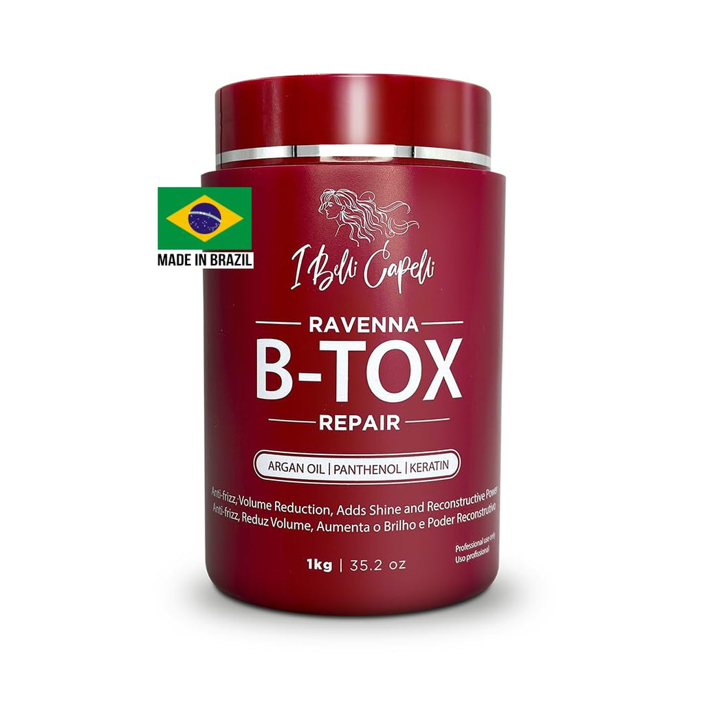 Premium imported hair treatment from Brazil, featuring argan oil, panthenol, and keratin for shine and repair.