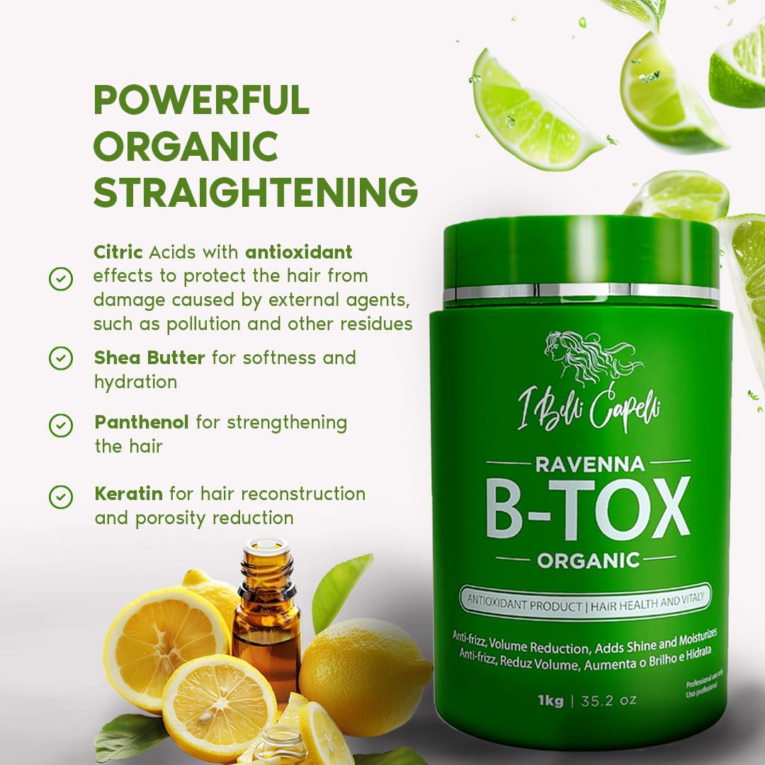 100% Genuine I Belli Capelli Ravenna Hair B-tox Treat, 1kg, enriches and strengthens hair with organic ingredients.