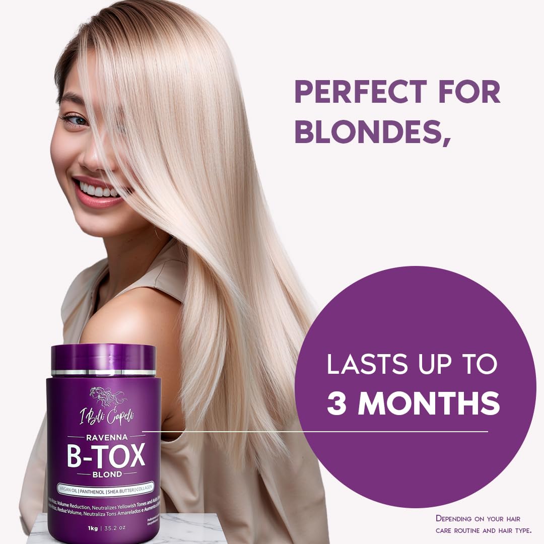 I Belli Capelli Ravenna B-tox for blondes. Lasts up to 3 months. Available online for order.