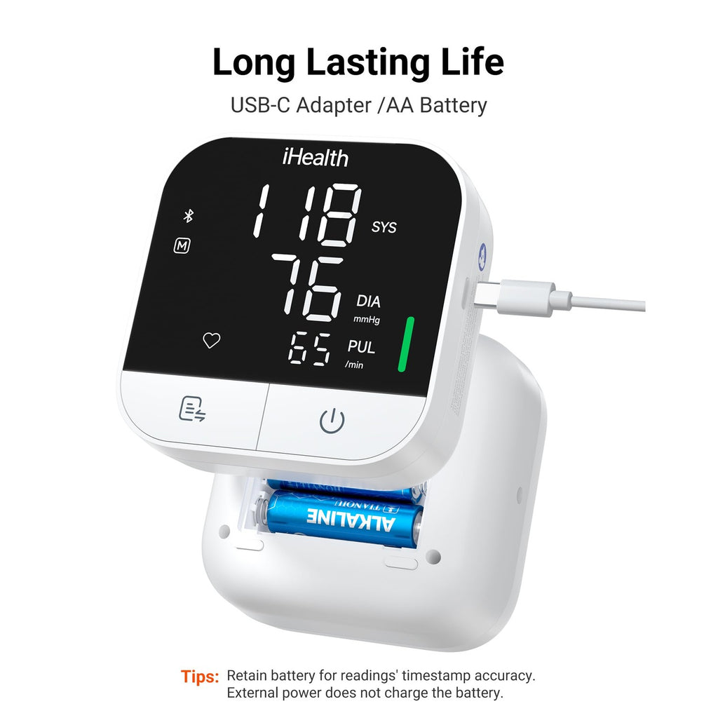 Experience the premium imported iHealth Track Pro Blood Pressure Monitor, featuring USB-C charging for reliable health monitoring. Available at Curat Cart.