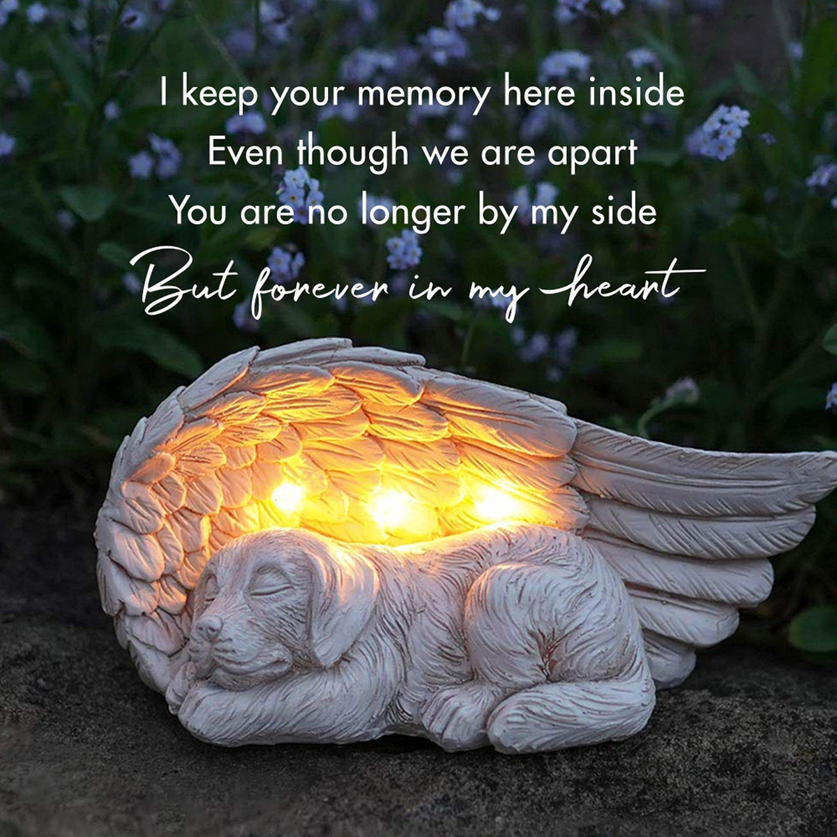 Illuminate your space with the iHeartDogs Guardian Angel Solar Light, perfect for honoring cherished memories. Available at Curat Cart.