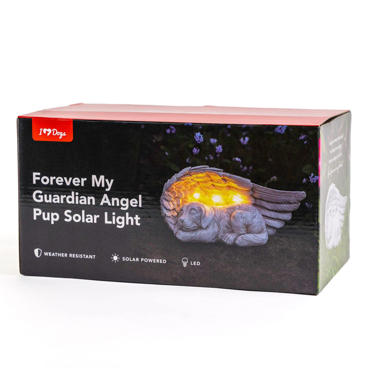 Upgrade your garden with the iHeartDogs Guardian Angel Solar Light, a premium import available at Curat Cart. Illuminate with love.