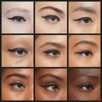 Explore the iMethod Winged Eyeliner Stamp, showcasing waterproof styles on various eye shapes. Authentic and easy to use!