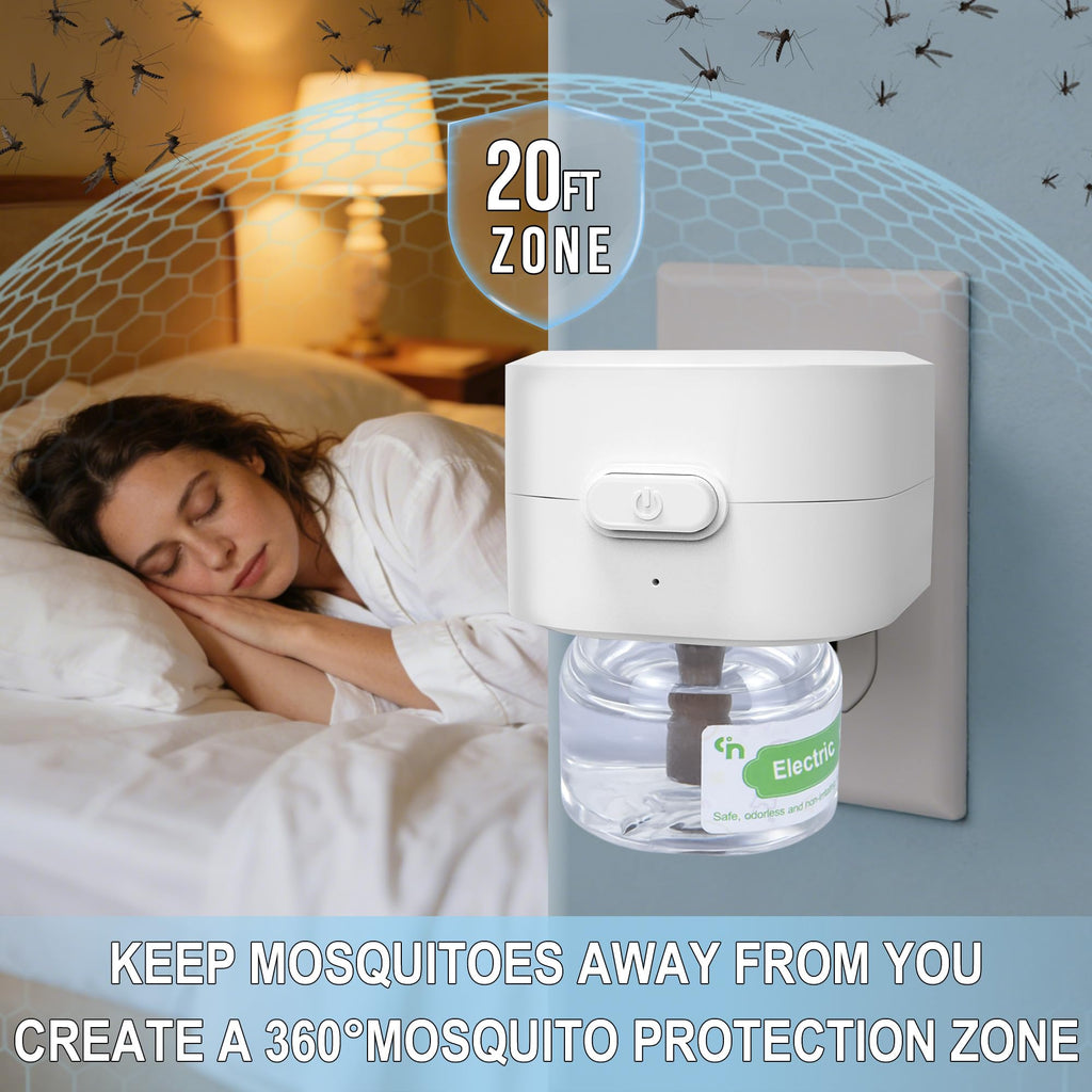 Indoor Mosquito Repellent Device creating a 360° protection zone, ensuring a mosquito-free sleep. 100% Authentic, available at Curat Cart.