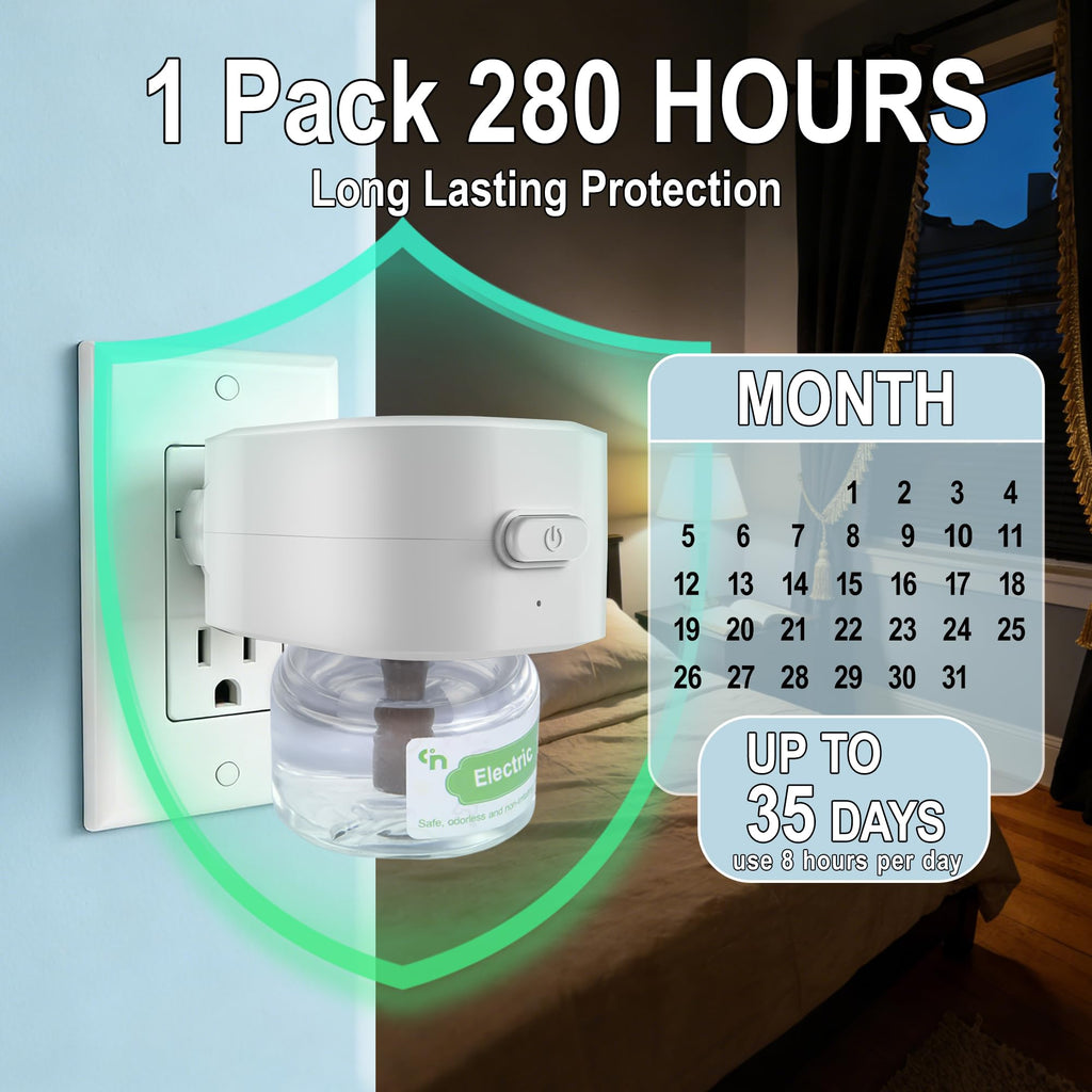 Experience 280 hours of protection with this Indoor Mosquito Repellent Device from Curat Cart. Perfect for daily use.