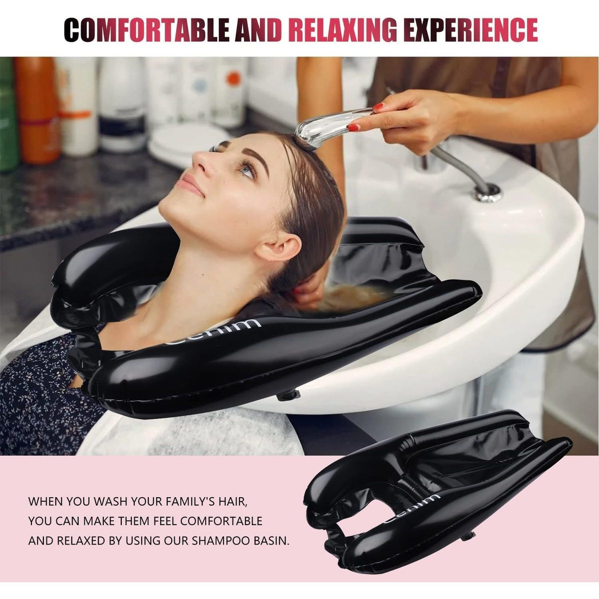 Discover the ultimate comfort with our inflatable shampoo basin, designed for a relaxing hair wash experience.