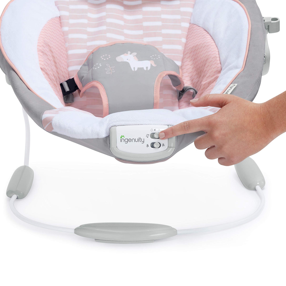 Discover the Ingenuity Soothing Baby Bouncer, a premium import designed for comfort and calm. Available at Curat Cart.