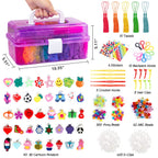 INSCRAFT Rubber Loom Bands Kit features colorful bands, charms, and accessories. 100% Authentic, available at Curat Cart in India.