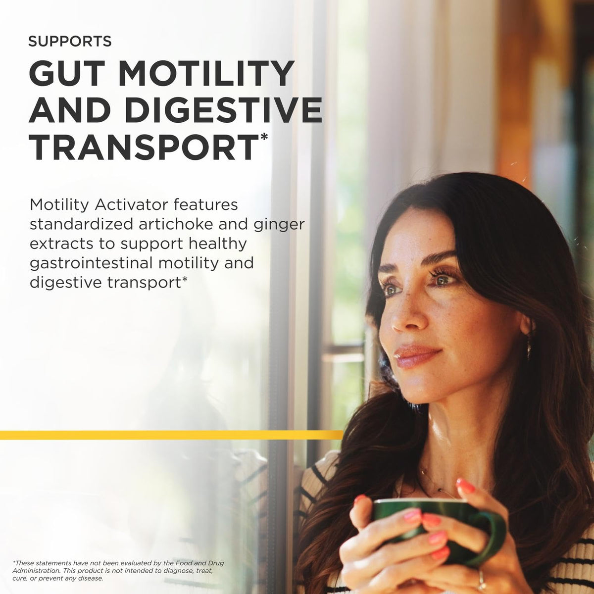 Motility Activator by Integrative Therapeutics, featuring artichoke and ginger extracts for digestive health support.