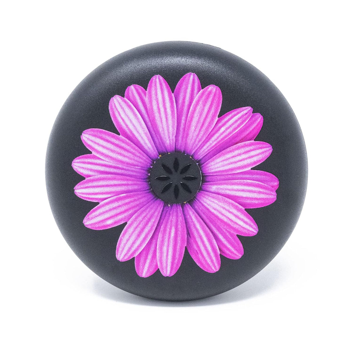 100% genuine Invisalign aligner retainer case featuring a vibrant pink flower design on a black background.