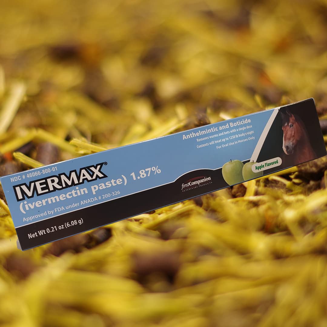 Ivermax Ivermectin Equine Paste 1.87% for horses, 100% Authentic and available in India at Curat Cart.