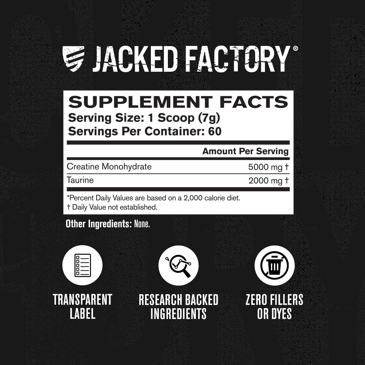 Discover Jacked Factory Creatine Taurine, a premium import with transparent labeling and zero fillers, available at Curat Cart.