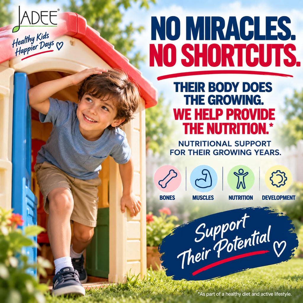 Jadee Growth Support Gummies offer premium imported nutrition for children's growth and development, available at Curat Cart.