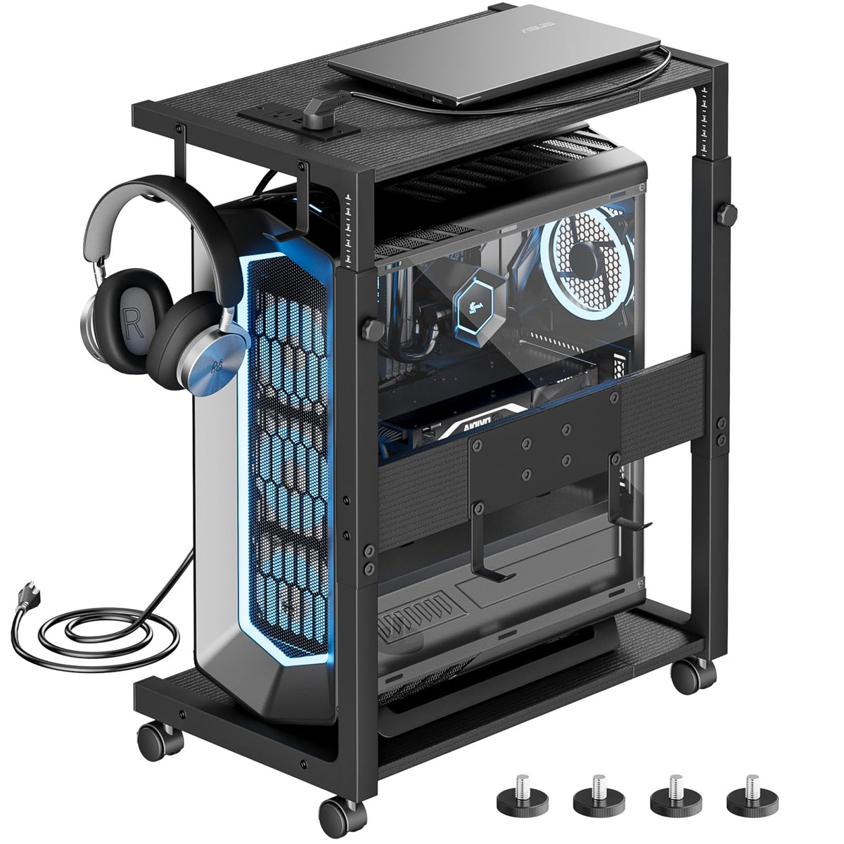 Discover the JANE EYRE Computer Tower Stand, a premium import designed for efficiency and style, available at Curat Cart.