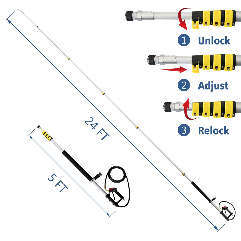 Discover the JANZ Pressure Washer Wand in high-quality finish, featuring adjustable lengths for versatile cleaning. Available at Curat Cart.