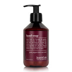 Authentic Jean & Len hand soap in Bergamot & Cedarwood scent, stylish bottle with pump for convenient use.