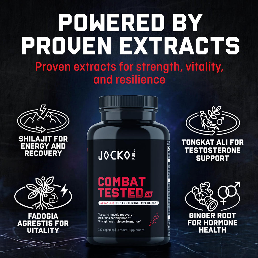 Jocko Fuel Combat Tested Supplement in official packaging, designed for strength and vitality, available at Curat Cart.