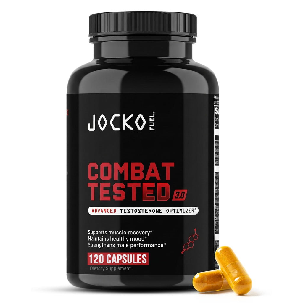 Jocko Fuel Combat Tested Supplement offers premium imported testosterone optimization, enhancing muscle recovery. Available at Curat Cart.