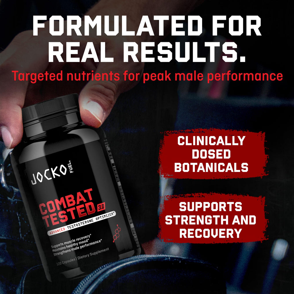 Premium imported Jocko Fuel Combat Tested Supplement enhances strength and recovery, supporting peak male performance. Available at Curat Cart.