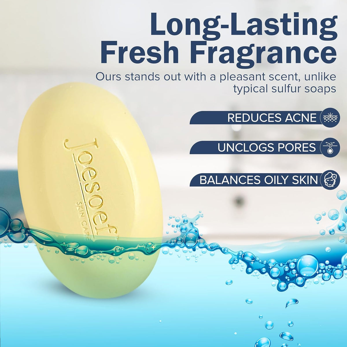 Discover Joesoef Anti-Acne Soap featuring natural volcanic sulfur, ideal for reducing acne and balancing oily skin.