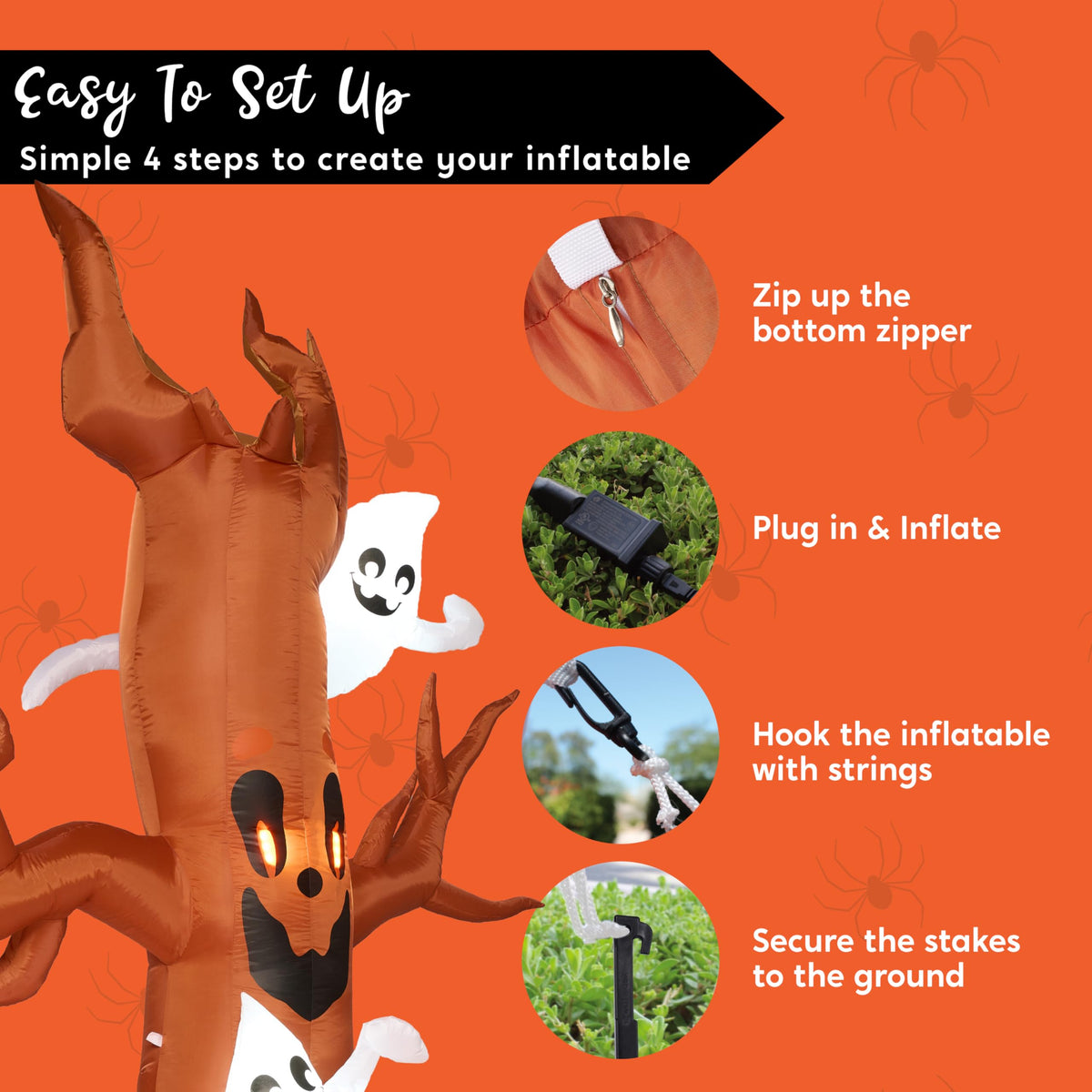 Discover the Joiedomi Halloween Inflatable Tree setup guide. A premium import from Curat Cart, perfect for festive decor.