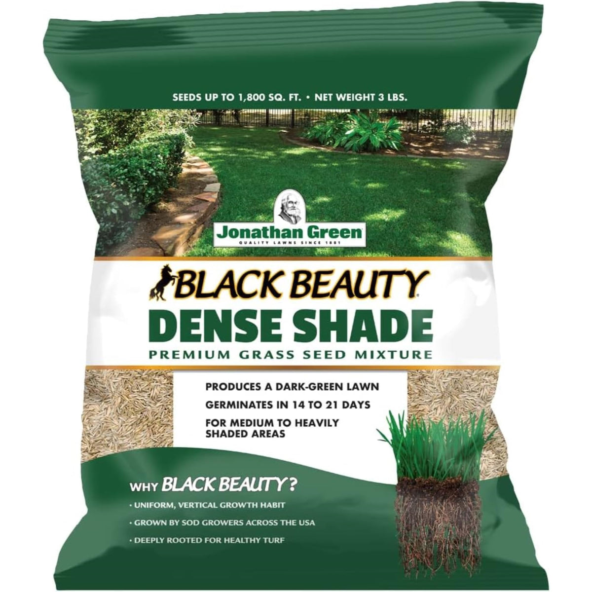 Discover Jonathan Green Dense Shade Grass Seed, a premium import for lush lawns in India. Available at Curat Cart.