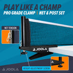 JOOLA Premium Table Tennis Net Set with pro-grade clamp and height adjustment. 100% Authentic, available at Curat Cart in India.
