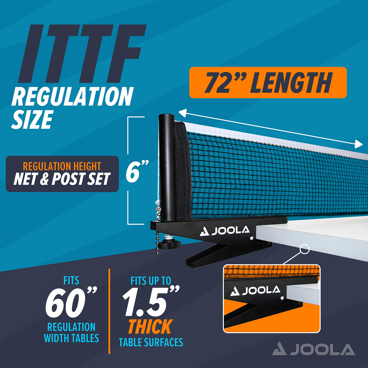Upgrade your game with the JOOLA Premium Table Tennis Net Set, designed for ITTF regulation tables. Available at Curat Cart.