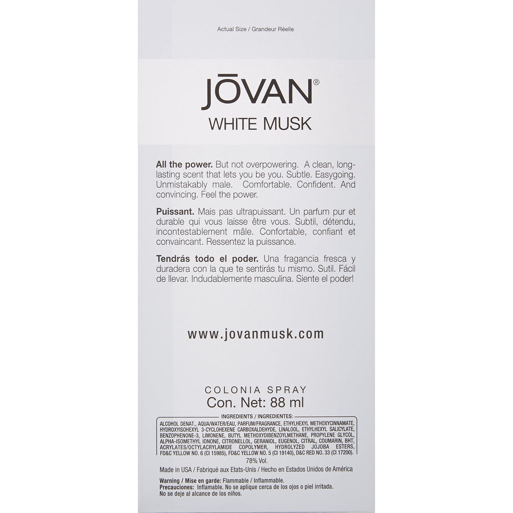 Discover Jovan Musk for Men Eau de Cologne Spray. Available in 88ml. Order online for a long-lasting fragrance experience.