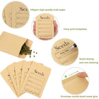 Joyberg Seed Packets Envelopes made of 100gsm high-quality kraft paper, featuring clear print templates for easy labeling. Available at Curat Cart.