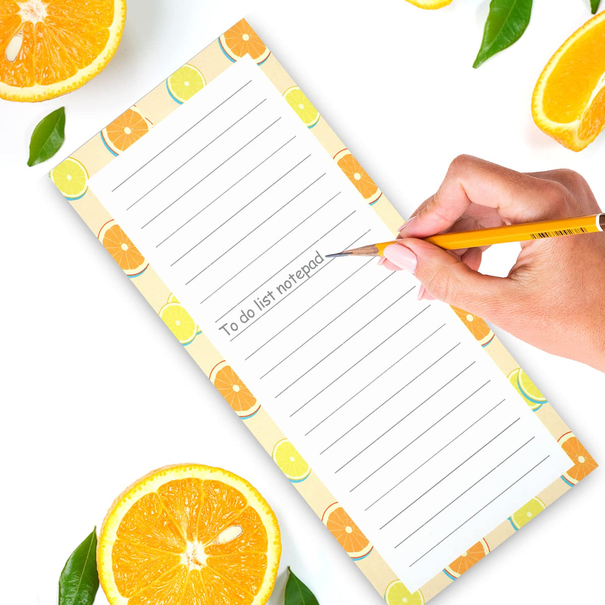Joyberg Magnetic Notepads for Refrigerator with vibrant orange design, perfect for organizing tasks. Available at Curat Cart.