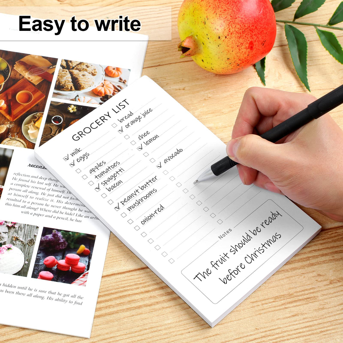 Joyberg Grocery List Magnet Pad, specially curated by Curat Cart, designed for easy writing and organization. Perfect for your shopping needs.