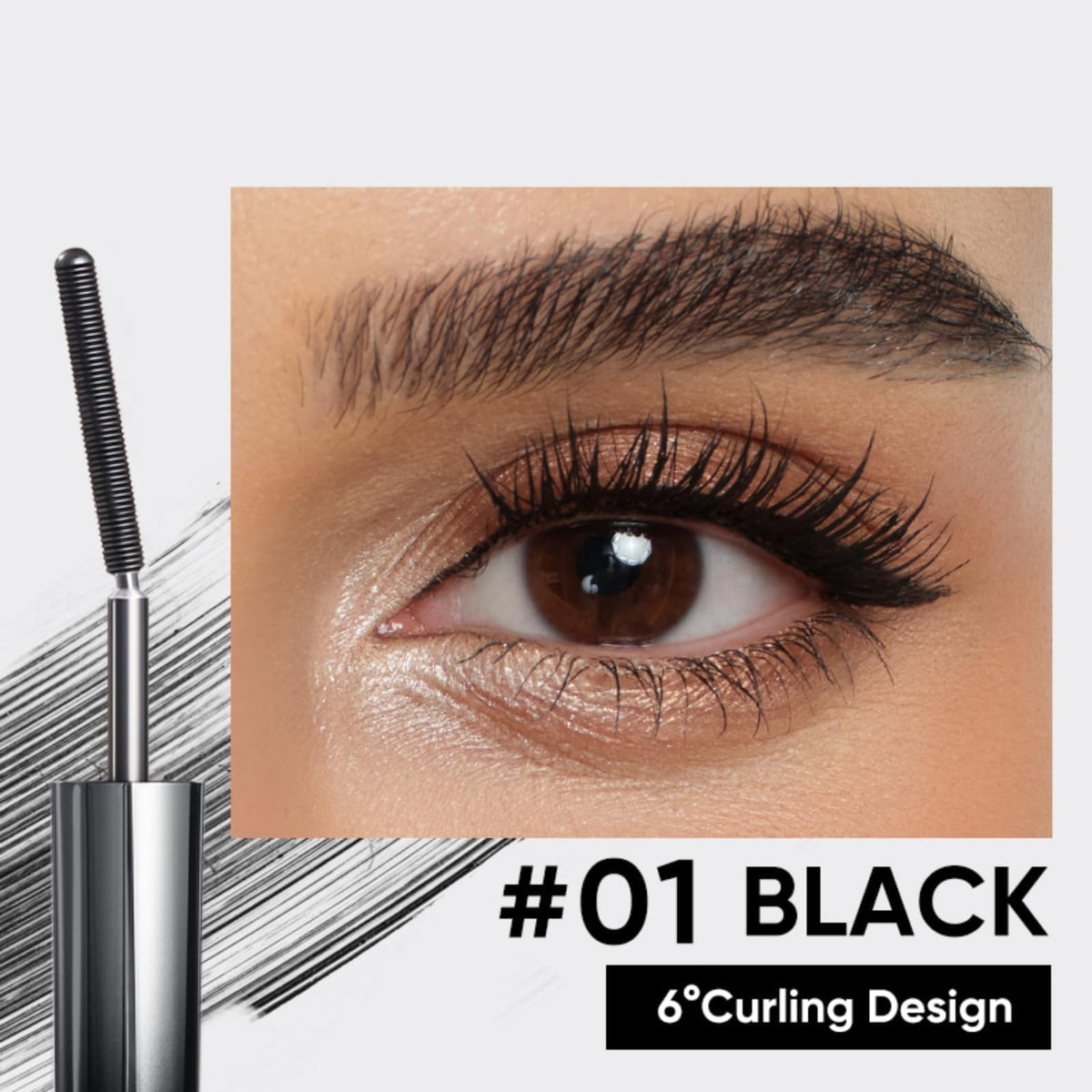 Discover JUDYDOLL Waterproof Mascara in #01 Black. Stunning 6° curling design available online. Order now!