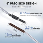JUDYDOLL Waterproof Mascara features a 0.33mm spiral steel tube and 18mm short brush for precise lash definition.