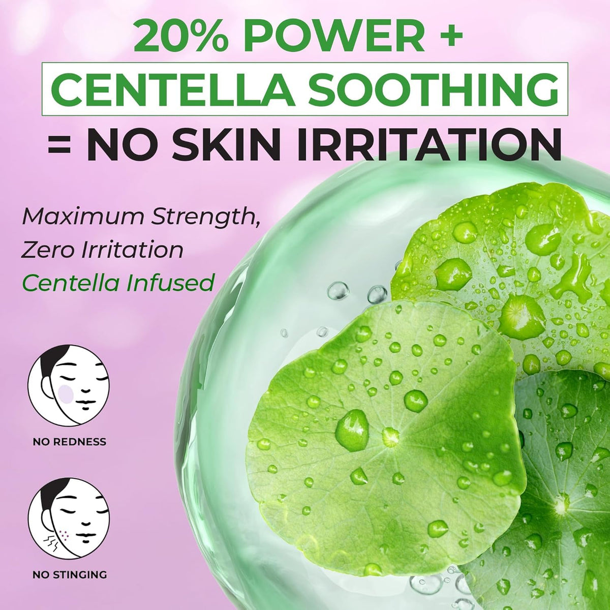 JUMISO Niacinamide Dark Spot Serum featuring Centella leaves, promoting maximum strength with no irritation. Original packaging.