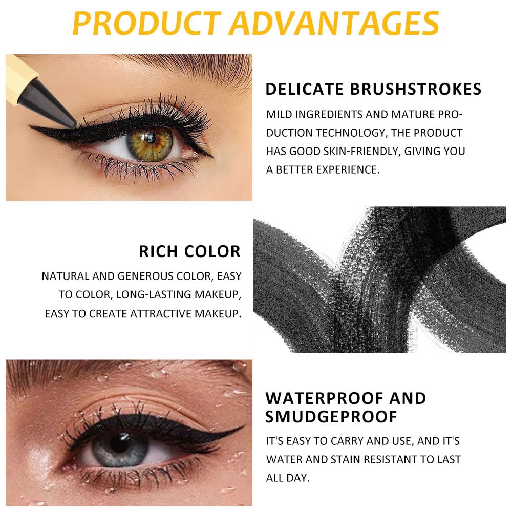 Discover the Kaely 2Pcs Gel Eyeliner Pencil with rich colors, waterproof, and smudge-proof for all-day wear.