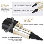 Premium imported 2-piece gel eyeliner pencil set featuring a unique rotating design for hygienic, easy application.