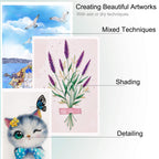 Explore the KALOUR Watercolor Pencils Set for mixed techniques, shading, and detailing. Specially curated by Curat Cart.