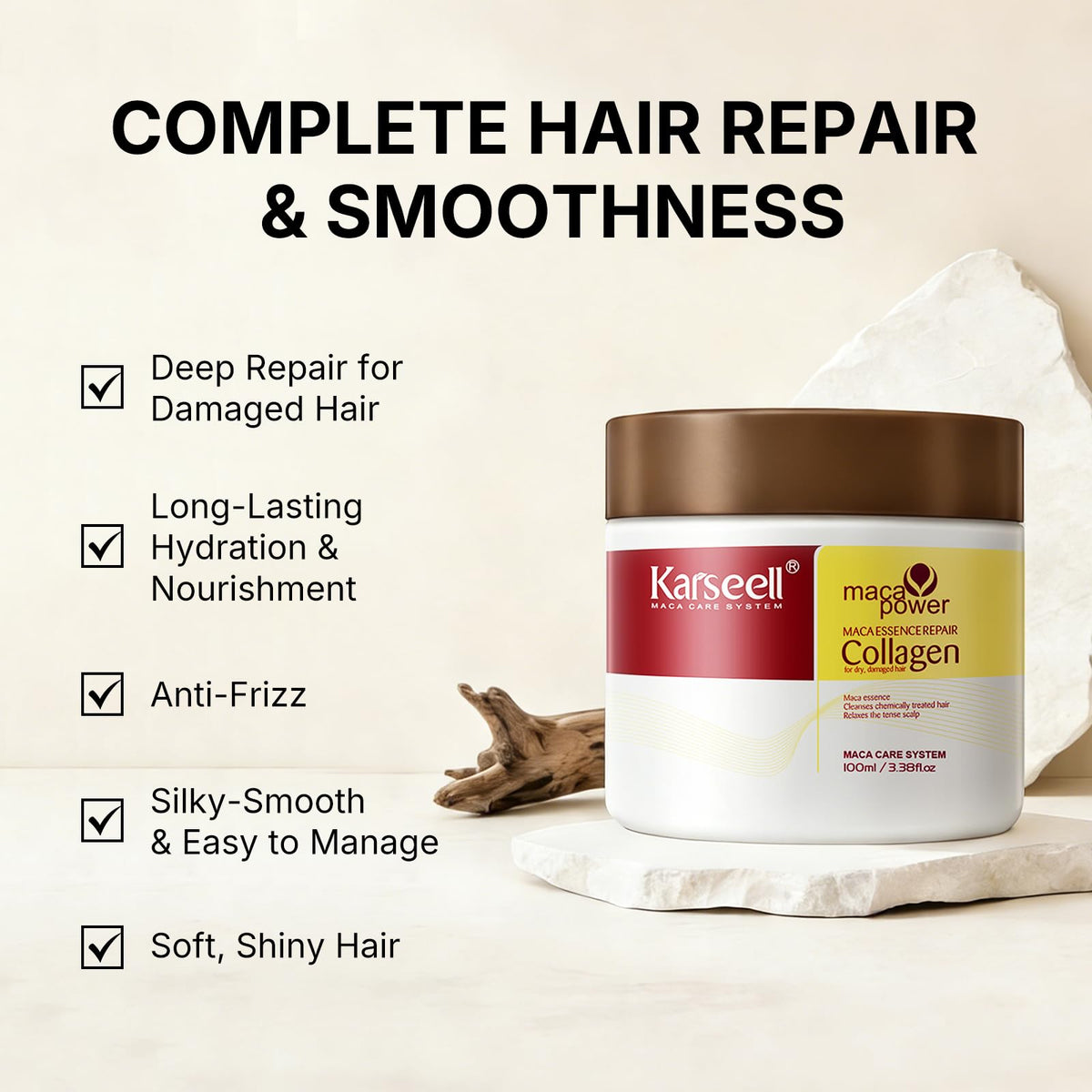 Discover Karseell Collagen Hair Treatment, verified by CuratCart, for deep repair and silky-smooth results.