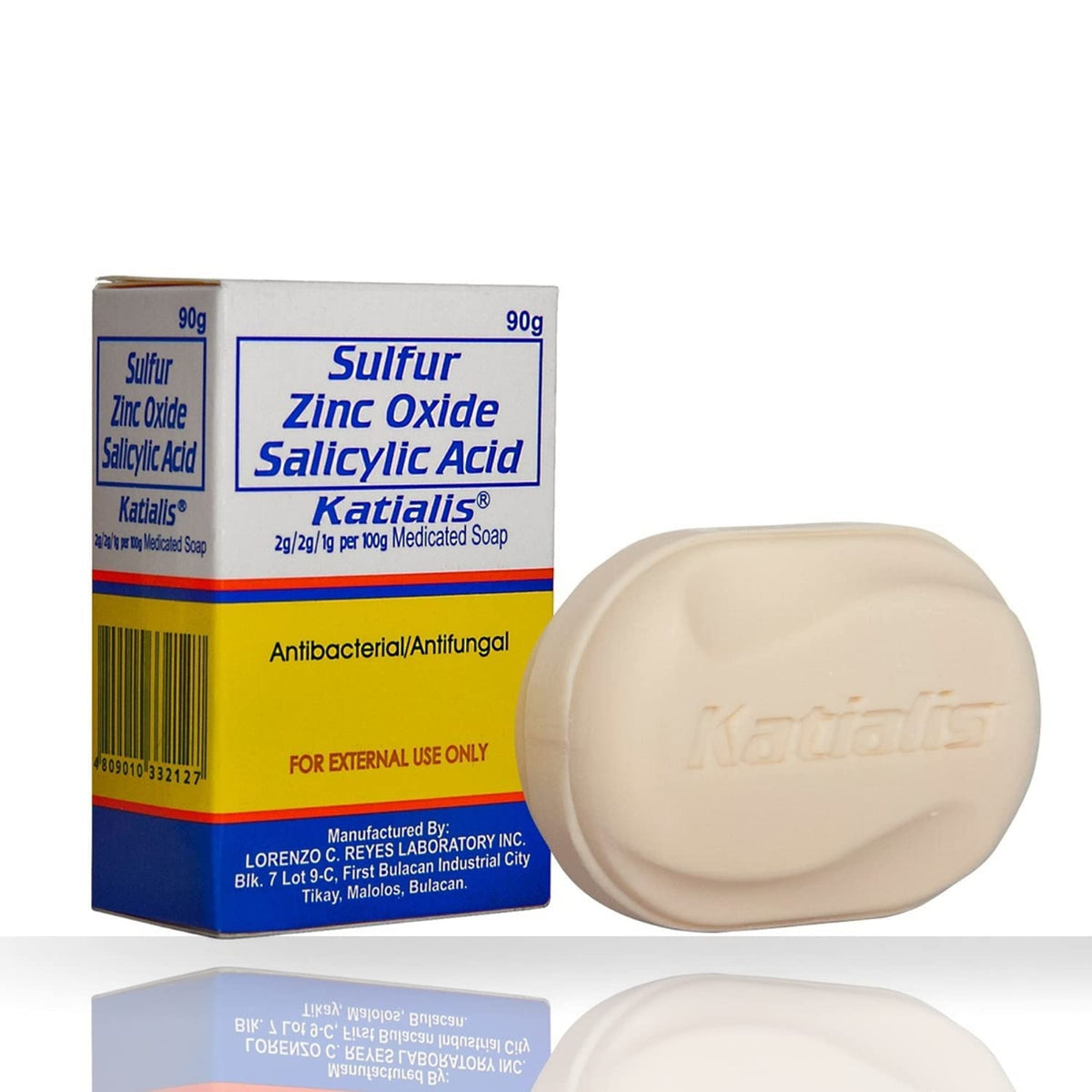 Discover KATIALIS Sulfur Zinc Oxide Soap, a 100% genuine antifungal solution for clear skin. Authentic, effective skincare.