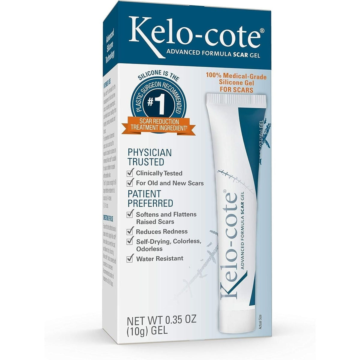 Kelo-cote Scar Gel, a physician trusted solution, reduces scars effectively. Verified by CuratCart for quality assurance.