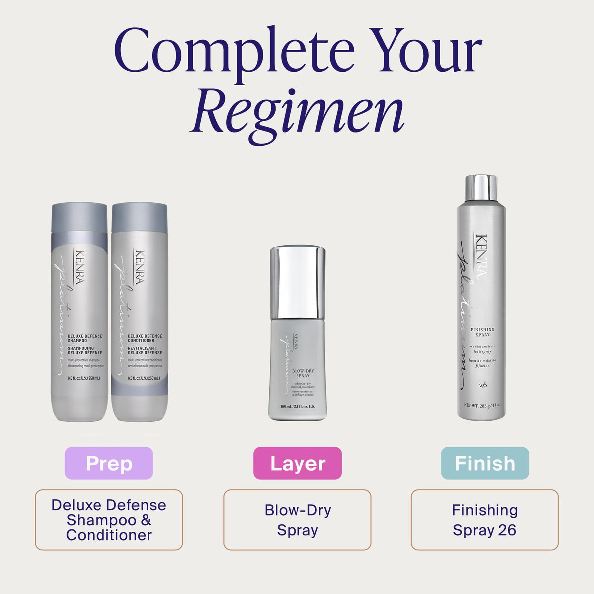 100% Genuine Kenra Professional Platinum Finishing Spray 26 for a strong hold and shine, ideal for all hair types.