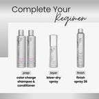 Kenra Professional Platinum haircare products, including shampoo, conditioner, blow-dry spray, and finishing spray. Premium quality.