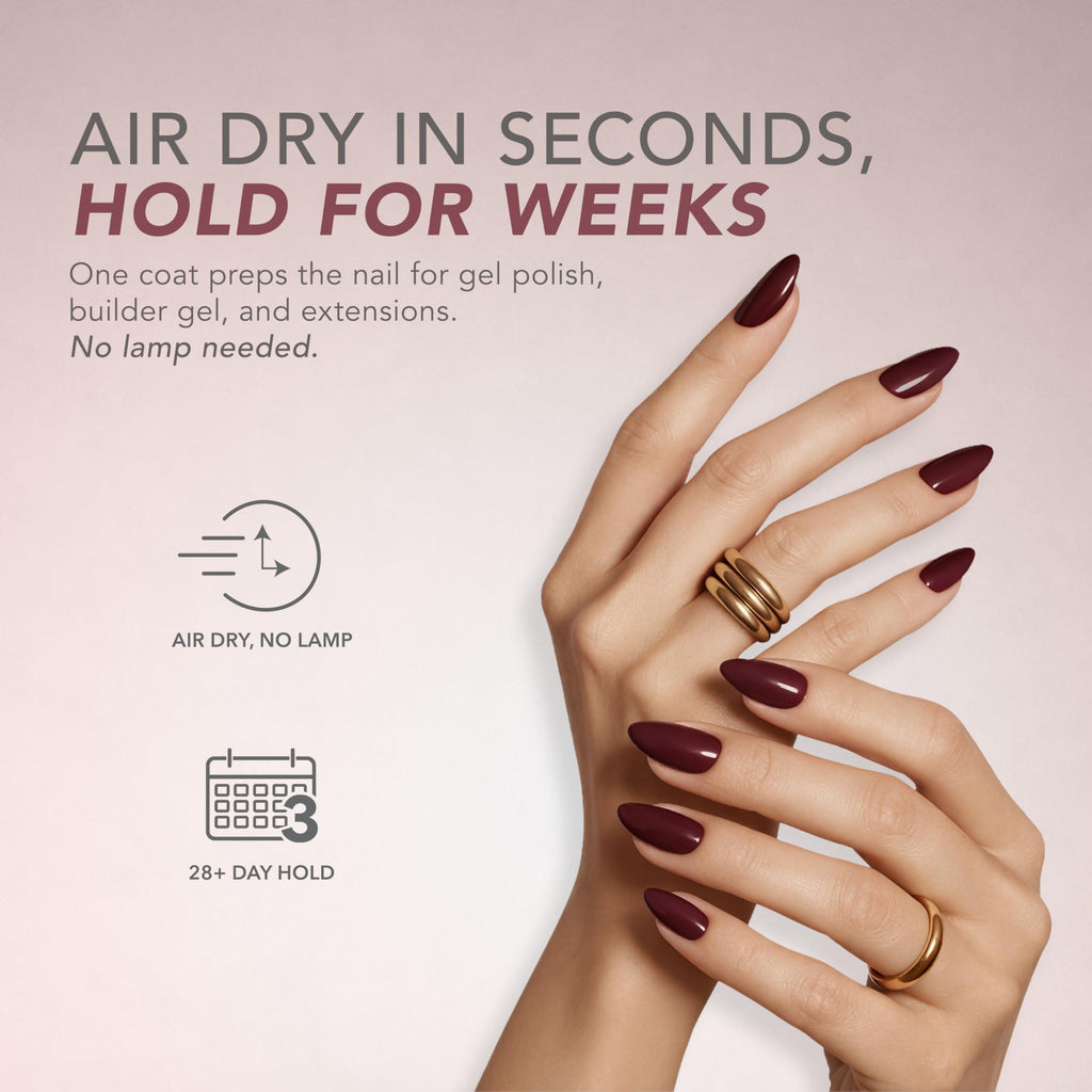 Discover KIARA SKY's HEMA-Free Rubber Base Gel for durable, air dry nails. Premium product for long-lasting beauty.