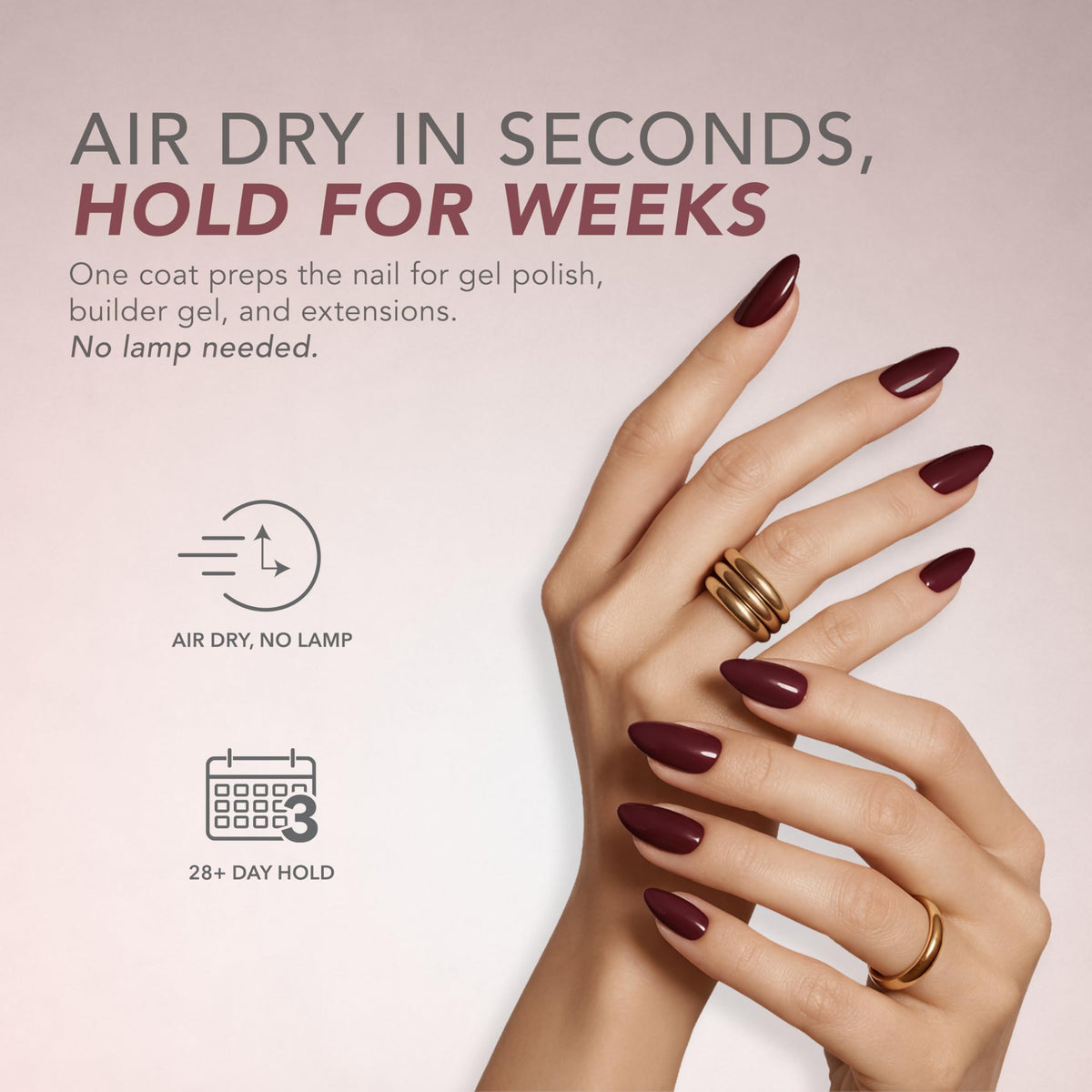 Discover KIARA SKY's HEMA-Free Rubber Base Gel for durable, air dry nails. Premium product for long-lasting beauty.