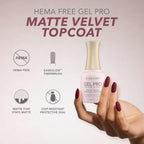 KIARA SKY HEMA-Free Rubber Base Gel in elegant packaging, featuring a chip-resistant formula and ease-of-use brush.