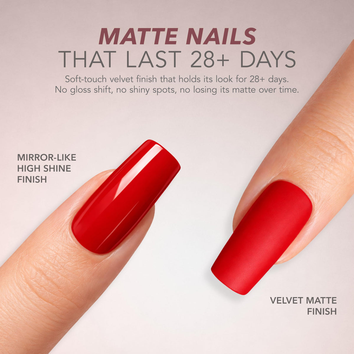 KIARA SKY HEMA-Free Rubber Base Gel offers a soft-touch matte finish, ensuring vibrant color lasts for over 28 days.