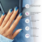 Effortless no glue press on nails with a natural look. Order online for convenient, long-lasting manicure options.