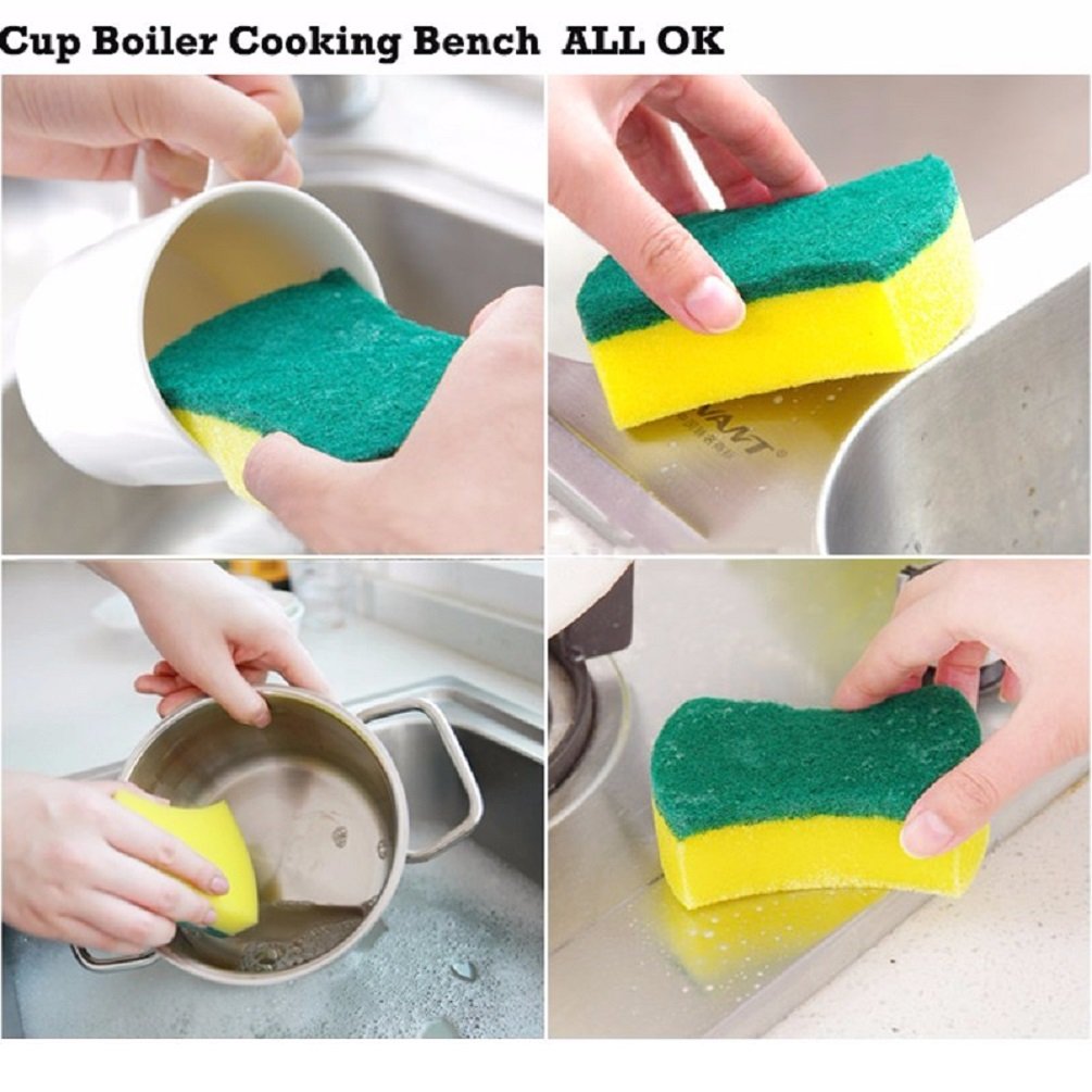 Eco Non-scratch Kitchen Cleaning Sponge, perfect for safe scrubbing. 100% Authentic, available at Curat Cart in India.